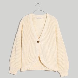 SOLD - Madewell Shirttail Cardigan Sweater in CREAM